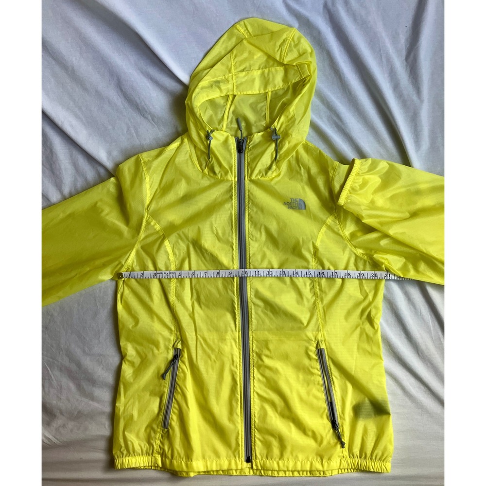 The North Face Stow Pocket Hooded Jacket Womens L Yellow Windbreaker - Picture 4 of 10
